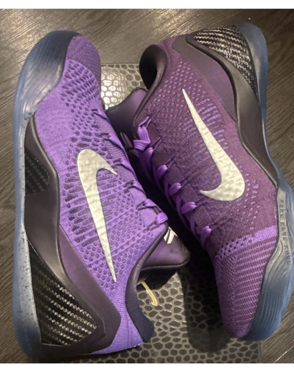 Nike Kobe Purple Low-Top Flyknit Training Shoes Size 11 $100